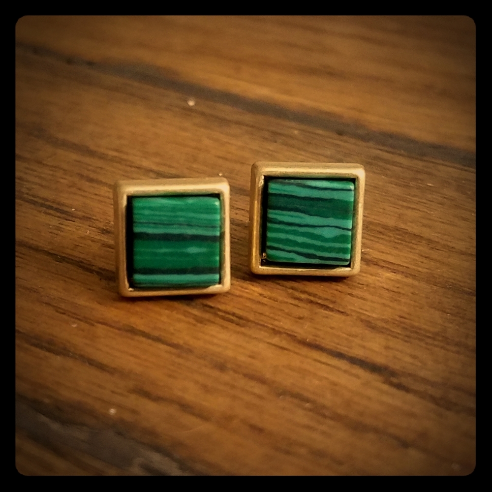 Malachite earrings